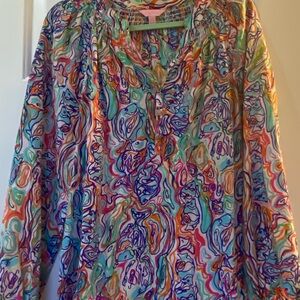 Lilly Pulitzer Colorful Abstract Women's Top